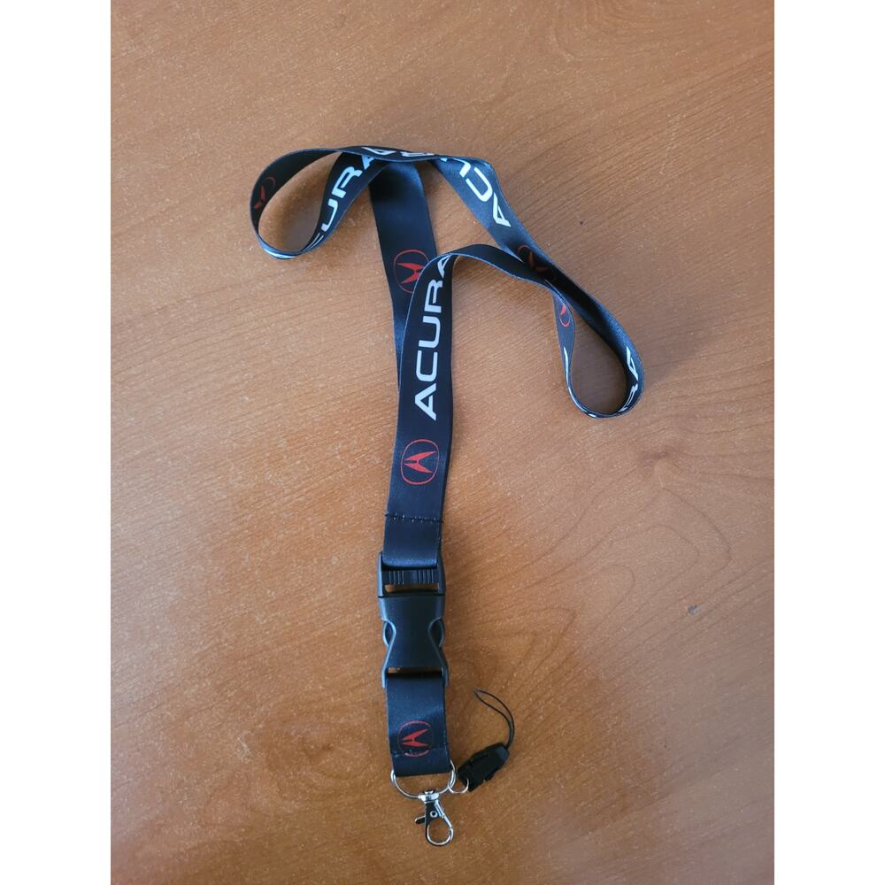 (X2) Best Car Key Holder Brand Acura Black and red One Size Lanyards with Clips - Picture 2 of 7
